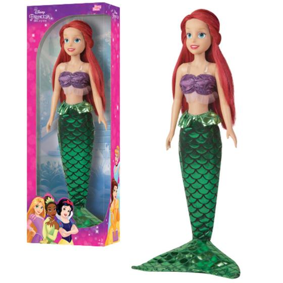 Imagem de Bonecal Ariel Original Articulada Infantil Mini My Size Disney Menina Crianças Pequena Sereia Novabrink