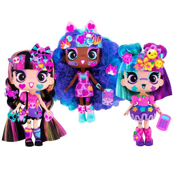 Imagem de Bonecas colecionáveis DECORA GIRLZ, pacote com 5 bonecas, pacote com 3 bonecas  Kat, Luna, Heather
