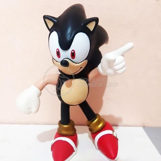 Imagem de Boneco Action Figure Shadow Sonic Black Preto 23Cm Sonic