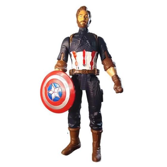 Imagem de Boneco Action Figure Vingadores Capitão America Fala 29Cm 12