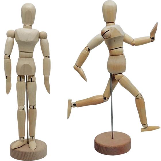 Boneco Articulado de Madeira 20 cm - Onyx - Bonecos - Magazine Luiza