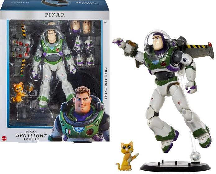 Imagem de Boneco Articulado Deluxe Buzz Lightyear Space Ranger Alpha Com Base e Acessórios - Spotlight Series - Toy Story - HHJ63