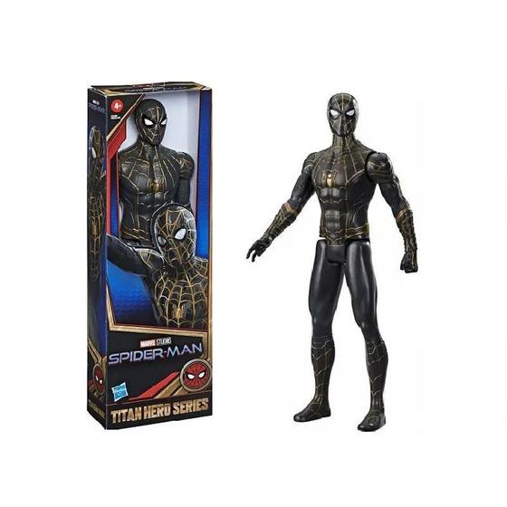 Boneco Articulado Homem Aranha Traje Preto e Dourado - Marvel - Hasbro ...
