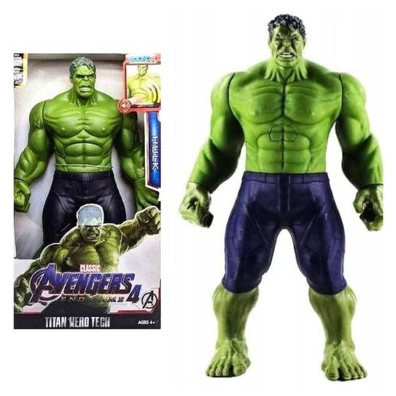 Imagem de Boneco Articulado Hulk Com Som Titan Hero Classic Avengers