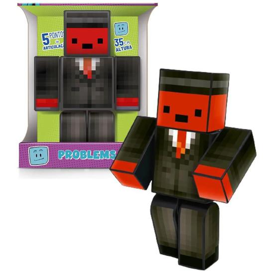 Imagem de Boneco Articulado Kadu Minecraft Algazarra - 35cm