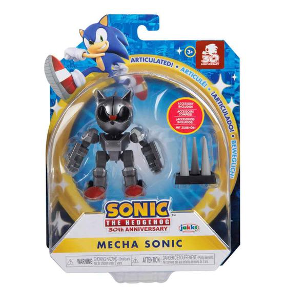 Imagem de Boneco Articulado Mecha Sonic de 8cm com Acessório - Sonic