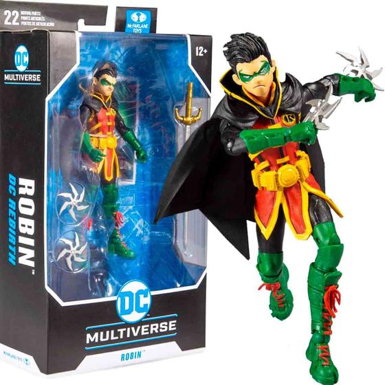 Imagem de Boneco Articulado Robin Rebirth Damian Wayne DC - McFarlane Toys Fun