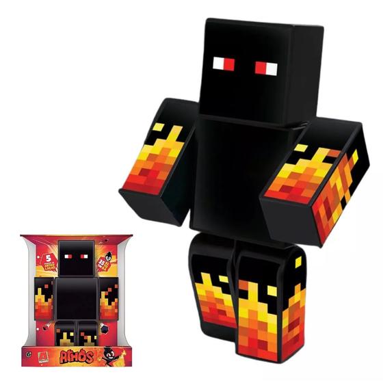 Imagem de Boneco Athos Minecraft Articulado Gamer Skin 25cm Stremears Algazarra 3.03.1219