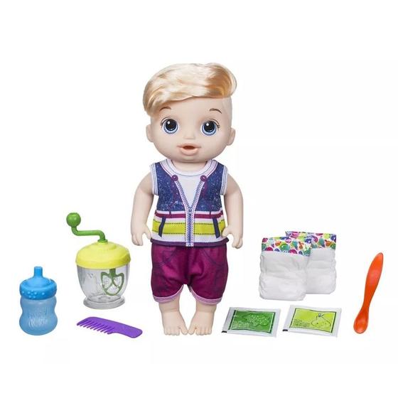 Imagem de Boneco Baby Alive Papinha Divertida Boy Doll Loiro - E0635 - Hasbro