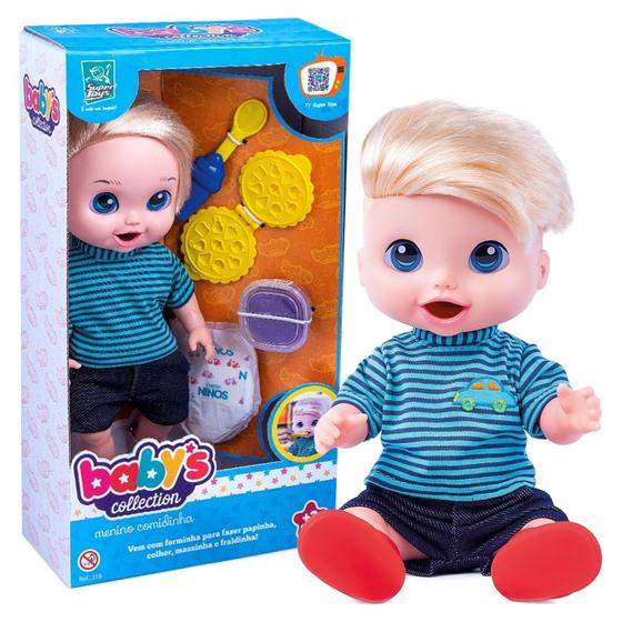 Imagem de Boneco Baby's Collection Comidinha Menino - Super Toys 357