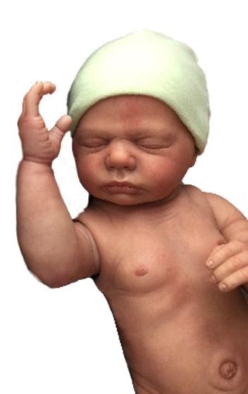 Imagem de Boneco bebê reborn Henrique de corpo inteiro siliconado