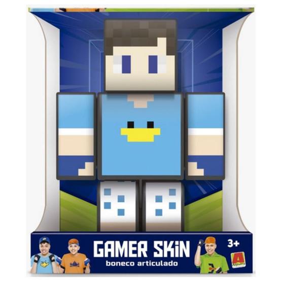 Imagem de Boneco Beto Gamer Grande 35cm - Família Arqueira - Minecraft - Algazarra