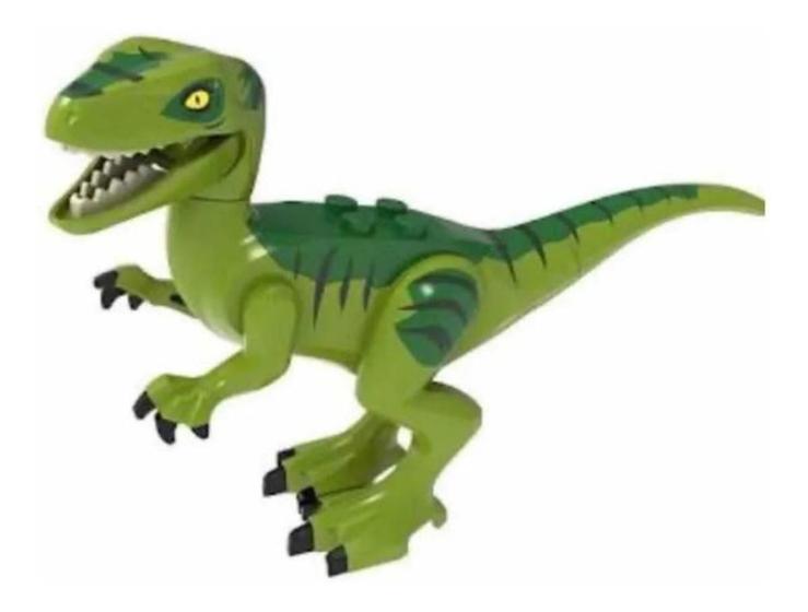 Imagem de Boneco Blocos De Montar Dinossauro Jurássico Green