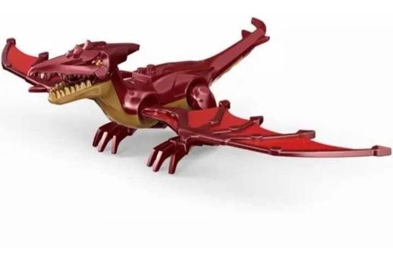 Imagem de Boneco Blocos De Montar Dinossauro Pterodáctilo Do Fogo