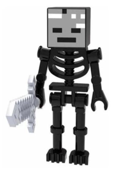 Imagem de Boneco Blocos De Montar Esqueleto Wither Minecraft