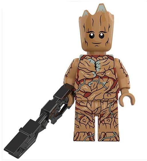 Imagem de Boneco Blocos De Montar Groot Hiper Gun Guardiões Da Galáxia