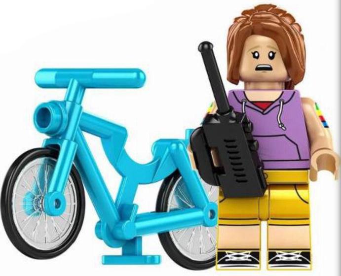 Imagem de Boneco Blocos De Montar Max Stranger Things Bicicleta