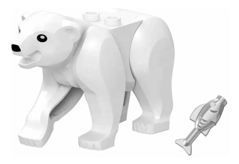 Imagem de Boneco Blocos De Montar Urso Polar