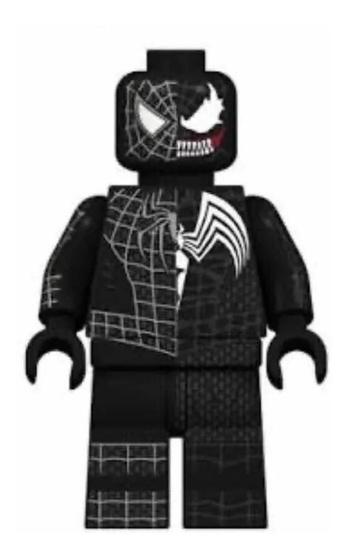 Imagem de Boneco Blocos De Montar Venom Homem Aranha Traje Preto