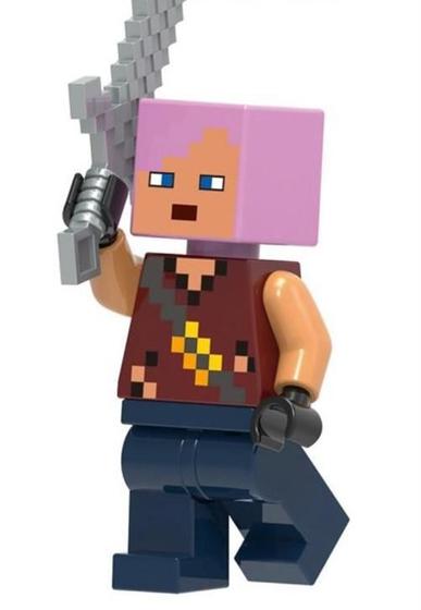 Imagem de Boneco Blocos De Montar Zombie Hunter Minecraft