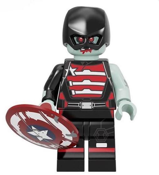 Imagem de Boneco Blocos De Montar Zumbi Captain America Exclusivo