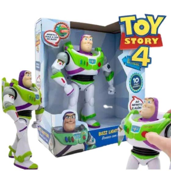 Imagem de Boneco Buzz Lightyear Fala 10 Frases Toy Story 3+ Etitoys+