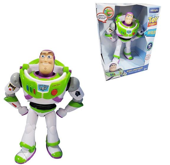 Imagem de Boneco Buzz Lightyear Toy Story 4 - 26 Cm Articulado E Fala 10 Frases Português - Toyng