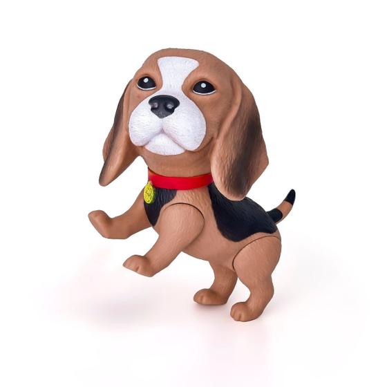 Imagem de Boneco Cachorro Beagle Bill 15cm Puppie Realista Em Vinil Macio E Atóxico P/ Colecionar - Puff