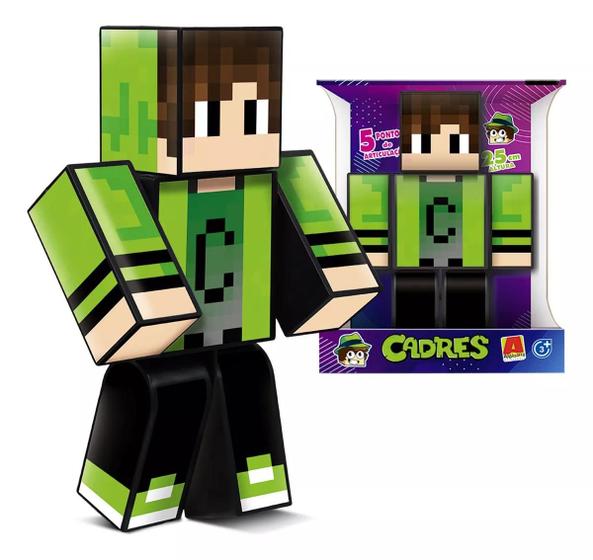 Imagem de Boneco Cadres Jogo MineCraft Articulado Youtuber Gamer 25cm