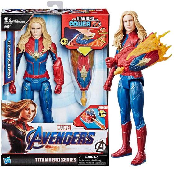 Boneco Capitã Marvel 30 Cm Titan Hero Power Fx Hasbro E3307 - Bonecas ...