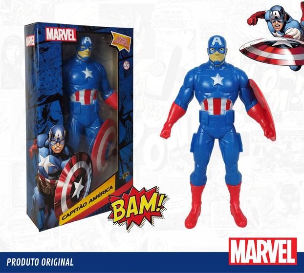 Imagem de Boneco Capitão América Grande Articulado Marvel 22cm Avangers