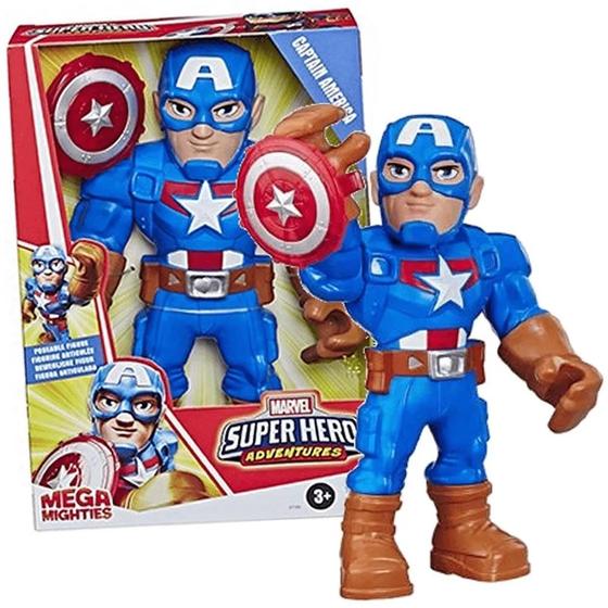 Playskool Heroes Mega Mighties Captain Marvel Actionfigur – 25 Cm Groß, Für Kinder Ab 3 Jahren