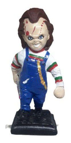 Imagem de Boneco chucky Brinquedo Assassino Resina Estatueta Action Figure N3