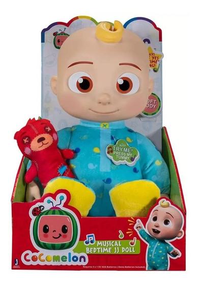 Boneco Cocomelon JJ Hora do Pijama com Som - Candide 3307 - Bonecos ...