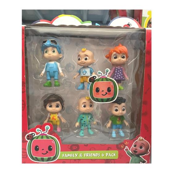 Boneco Cocomelon Kit com 6 personagens - Mundo da pelúcia - Bonecos ...