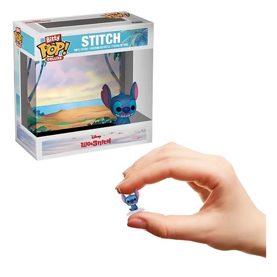 Imagem de Boneco Colecionável Bitty Pop! Deluxe Funko Stitch na Praia Vinil 2,3cm 3+ Candide - 11853