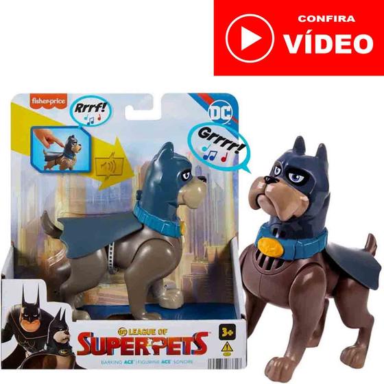 Imagem de Boneco com Som Barking Ace Cachorro do Batman - DC Super Pets - Mattel HJF31