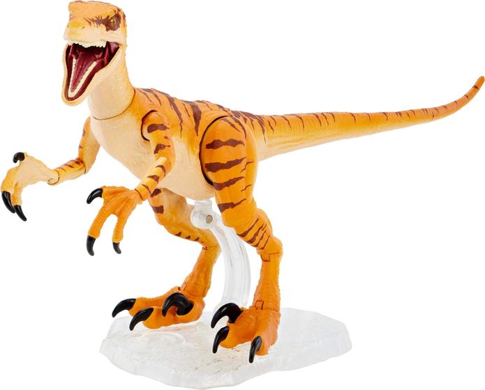 Imagem de Boneco de ação Mattel Jurassic World Amber Collection Tiger Velociraptor 15 cm