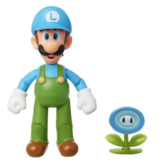 Imagem de Boneco de ação Nintendo Super Mario Ice Luigi com flor de gelo