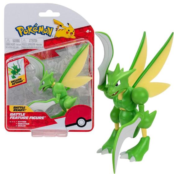 Imagem de Boneco de Ação Pokémon Scyther - 11cm - Ataque Chop