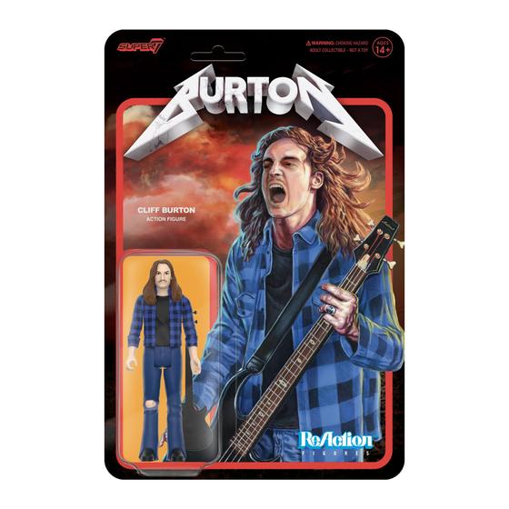 Imagem de Boneco de ação Super7 Cliff Burton de 3,75 polegadas com acessórios