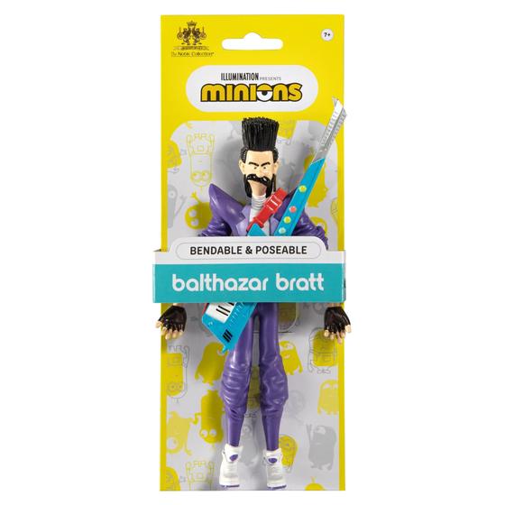 BendyFigs Minions – Balthazar Bratt – Figurine 19 Cm Avec Keytar, Support, Collection Officielle