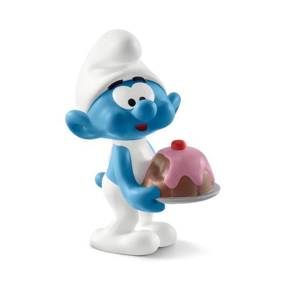 Imagem de Boneco de brinquedo Schleich Smurfs Greedy Smurf para crianças