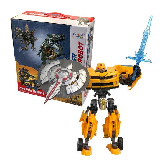 Imagem de Boneco de Brinquedo Super Change Robot Espadinha Brinquedo e Escudo - 2 em 1