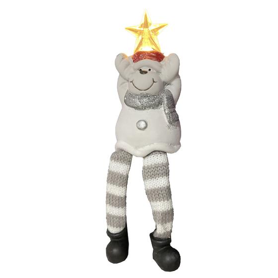 Imagem de Boneco De Cerâmica Enfeite De Natal Decorativo Variados Com Led