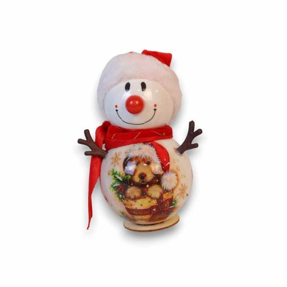 Imagem de Boneco De Neve Decor c/ Led Pet 18cm