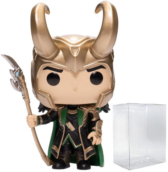 Imagem de Boneco de vinil Funko POP Marvel Loki com cetro de 9,5 cm com caixa