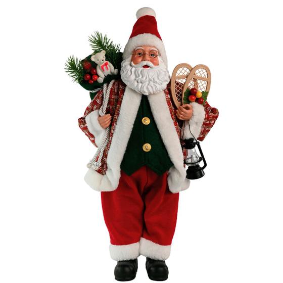 Imagem de Boneco Decoração Papai Noel C/ Colete 30cm Natal Grande Decorativo Magizi