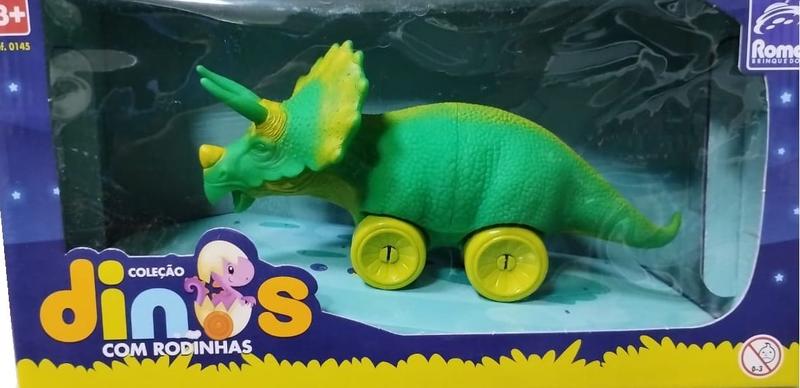 Imagem de Boneco - Dino com Rodinhas Triceratops Escuro ROMA JENSEN