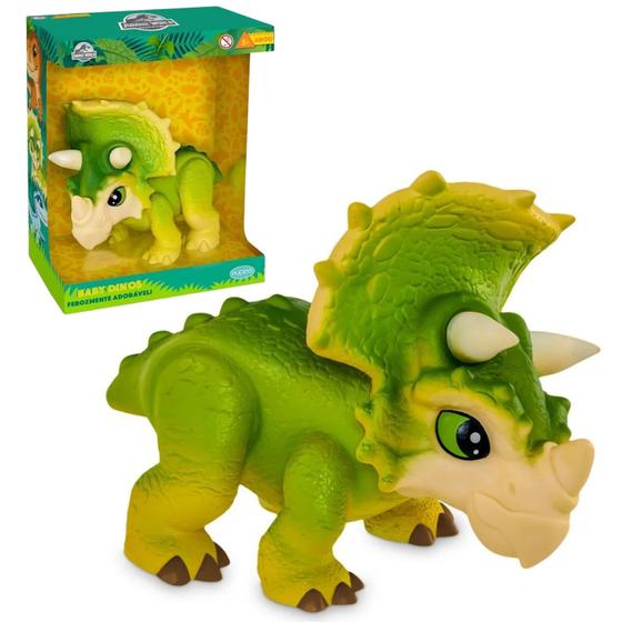 Imagem de Boneco Dinossauro Jurassic World Triceratops Verde Original